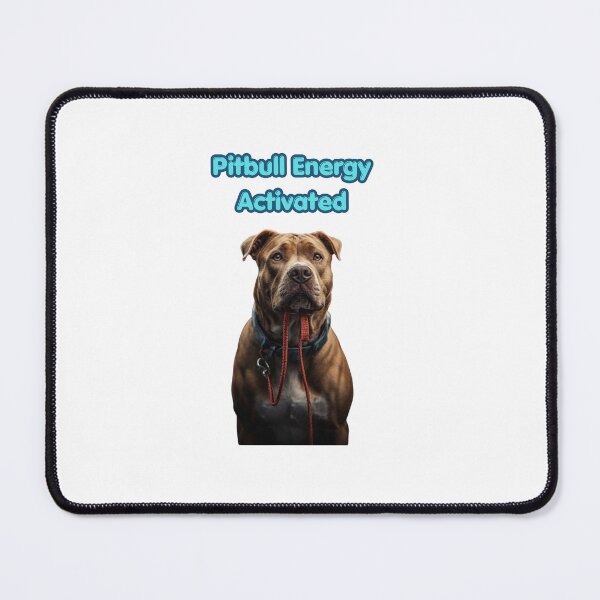 Item preview, Pitbull Energy Activated - Funny Realistic Dog Leash Walking Art designed and sold by My Pitbull Place.