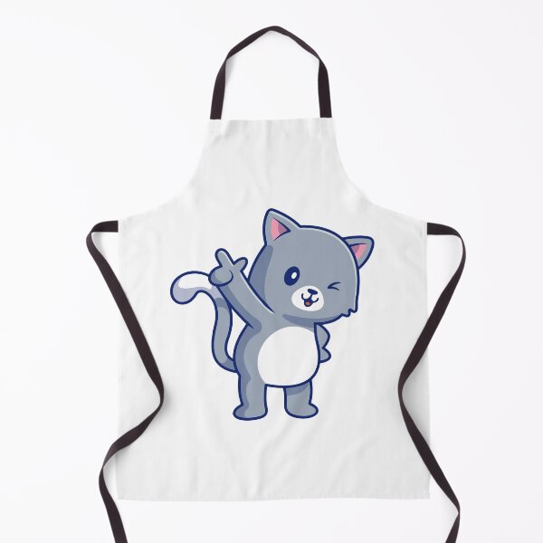 Item preview, Cute Winking Grey Cat Chibi Kitten Saying Hi designed and sold by ZhenKang Xiong.