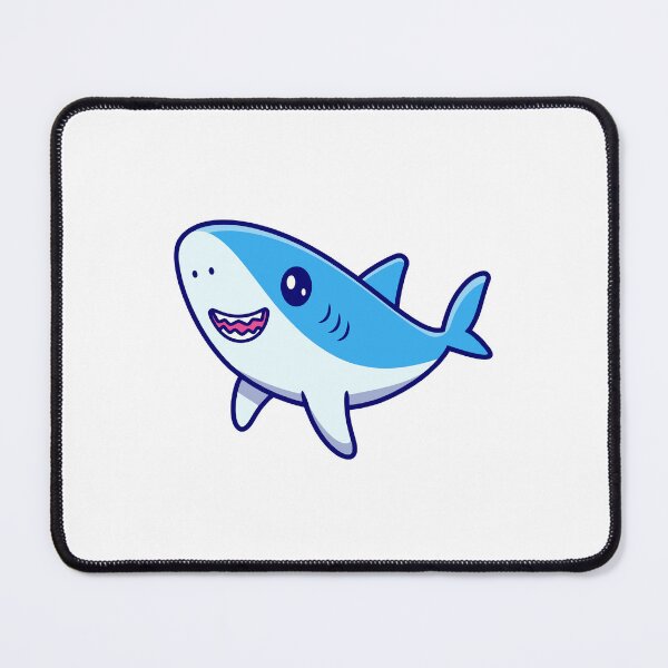 Item preview, Cute Happy Shark Ocean Animal Chibi Illustration designed and sold by ZhenKang Xiong.