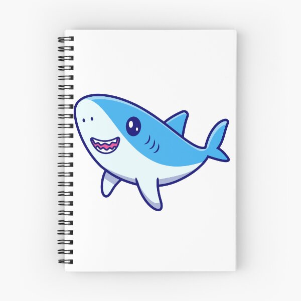Item preview, Cute Happy Shark Ocean Animal Chibi Illustration designed and sold by ZhenKang   Xiong.