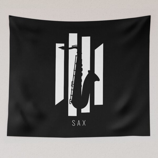 Item preview, Minimalist SAX Silhouette Jazz Design designed and sold by AnnSign.