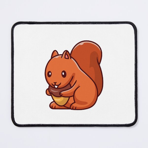 Item preview, Cute Autumn Squirrel Holding Acorn Nut Illustration designed and sold by ZhenKang Xiong.