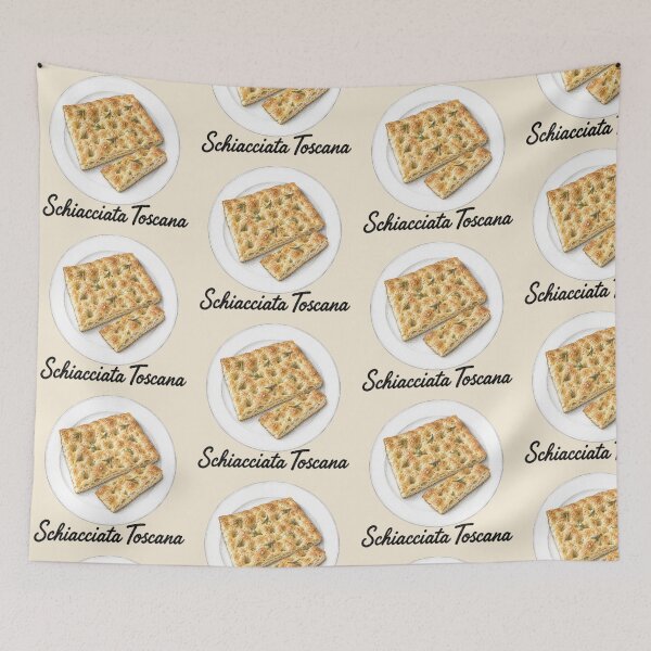 Item preview, Schiacciata Toscana – Tuscan Cuisine Illustration designed and sold by JOANNASKAH.
