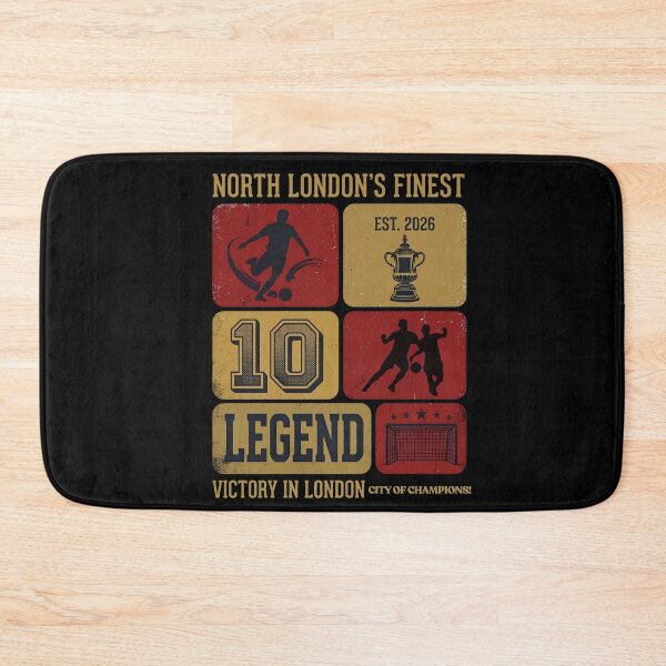 Item preview, ​North London's Finest 2026 Victory City of Champions Retro Grid Shirt - Number 10 Legend Football Apparel and Gifts designed and sold by Basma Designs | Funny Shirts, Stickers & Mugs.