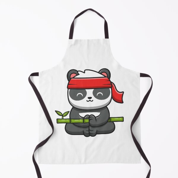 Item preview, Cute Ninja Panda Meditating With Bamboo Zen Master designed and sold by ZhenKang Xiong.
