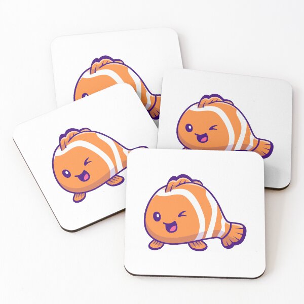 Item preview, Cute Winking Clownfish Tropical Coral Reef Fish designed and sold by ZhenKang   Xiong.
