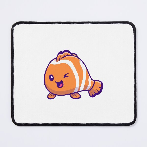 Item preview, Cute Winking Clownfish Tropical Coral Reef Fish designed and sold by ZhenKang Xiong.