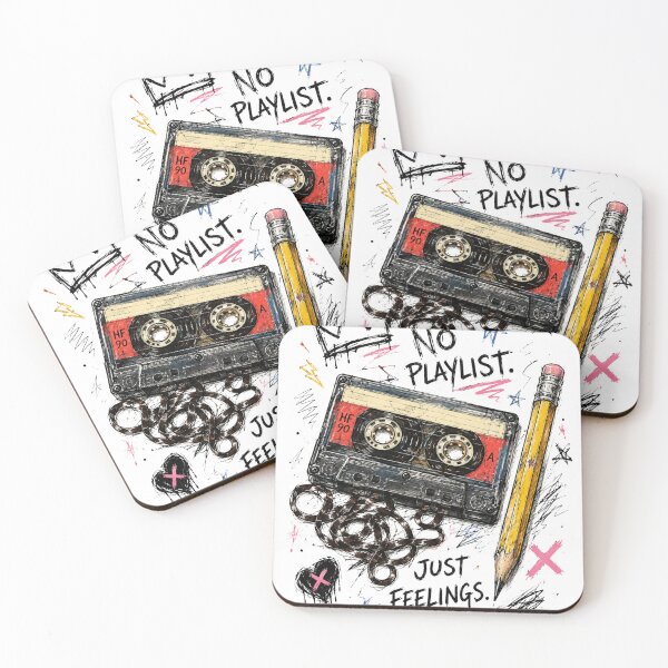Item preview, No Playlist, Just Feelings Retro Cassette designed and sold by Rightstudio1.