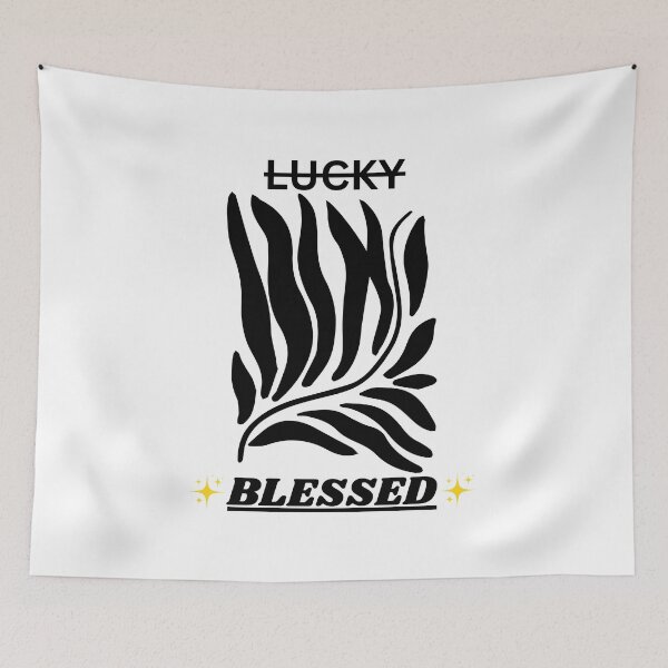 Item preview, Not Lucky Just Blessed: Elegant Faith Streetwear designed and sold by ArtsieChristian.