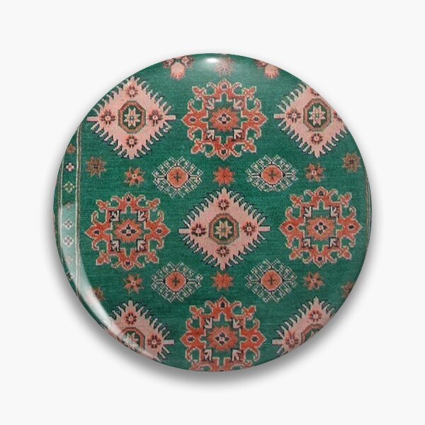 Item preview, Heritage Loom Emerald Green Tribal Diamond Pattern designed and sold by SpaceBazaar.