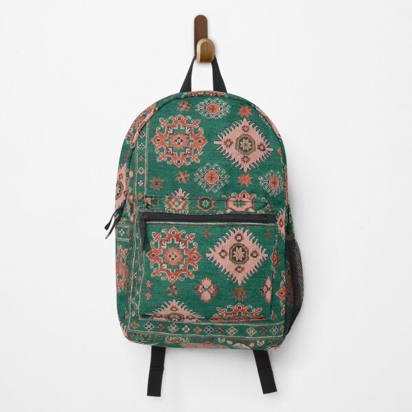 Item preview, Heritage Loom Emerald Green Tribal Diamond Pattern designed and sold by SpaceBazaar.