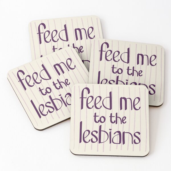 Item preview, Funny Sapphic FEED ME TO THE LESBIANS Purple designed and sold by TackyTime.