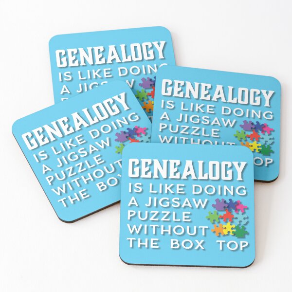 Item preview, Genealogy Is Like Doing A Jigsaw Puzzle Without The Box Top - Blue Background - Family History designed and sold by DPattonPD.
