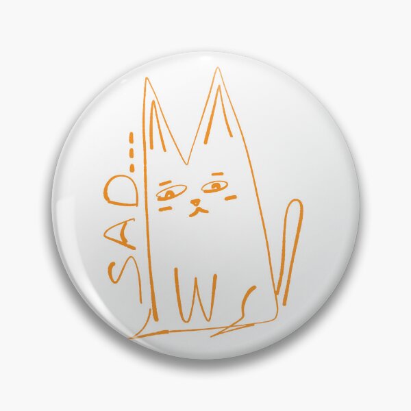 Item preview, Sad Cat Minimal Doodle Art designed and sold by NayaChu.