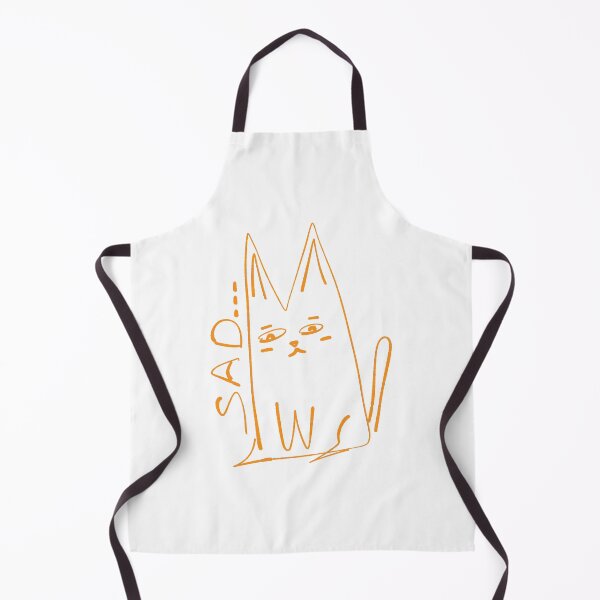 Item preview, Sad Cat Minimal Doodle Art designed and sold by NayaChu.
