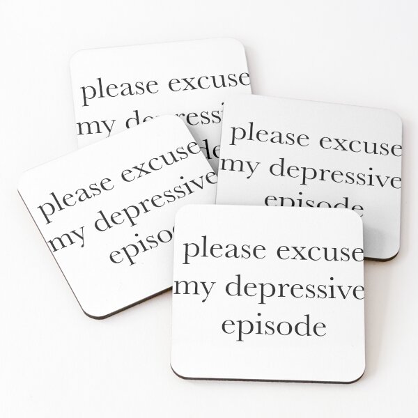 Item preview, Please Excuse My Depression // Mental Illness Humor // People Pleaser designed and sold by Sunny-Side-Up-.