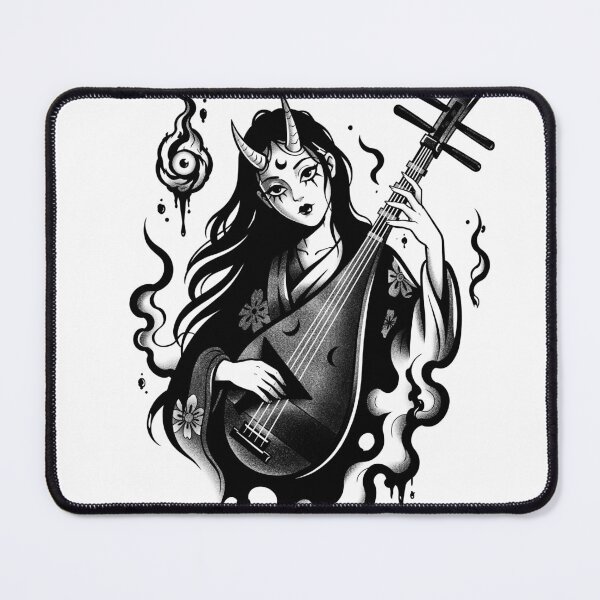 Item preview, Biwa-bokuboku Spirit Yōkai – Dark Japanese Tattoo designed and sold by feedmykraken.