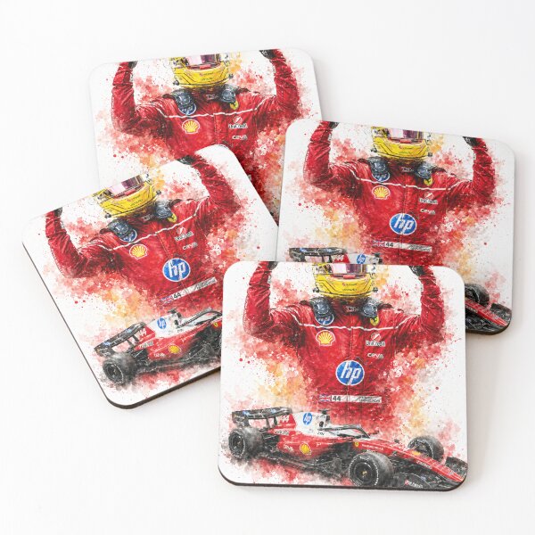 Item preview, Lewis Hamilton Ferrari F1 Poster, Formula 1 Wall Art Print, Watercolour Motorsport Racing Gift designed and sold by PicTechNowArt.