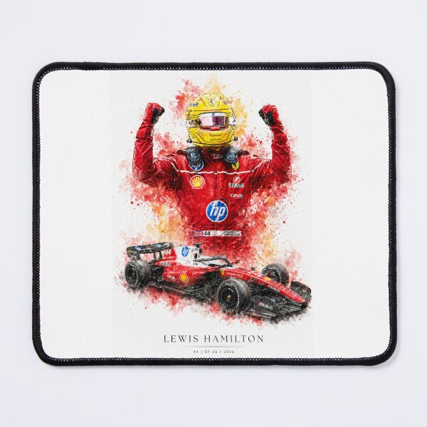 Item preview, Lewis Hamilton Ferrari F1 Poster, Formula 1 Wall Art Print, Watercolour Motorsport Racing Gift designed and sold by PicTechNowArt.