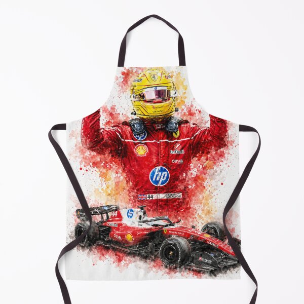Item preview, Lewis Hamilton Ferrari F1 Poster, Formula 1 Wall Art Print, Watercolour Motorsport Racing Gift designed and sold by PicTechNowArt.