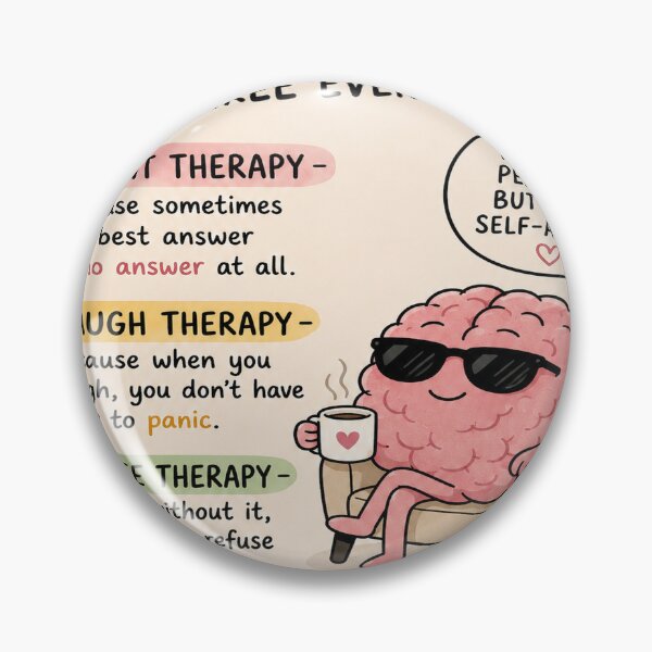 Item preview, My Therapies Funny Brain Coffee Humor Art designed and sold by riki2365.