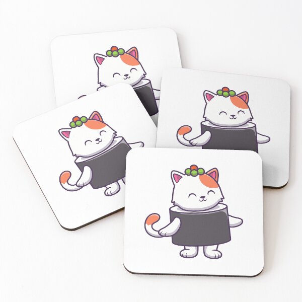 Item preview, Cute Kawaii Cat in Sushi Roll Costume designed and sold by ZhenKang   Xiong.