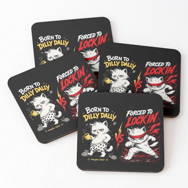 Item preview, Born To Dilly Dally Forced To Lock In Cat Meme Shirt designed and sold by VibeOffline Studio.