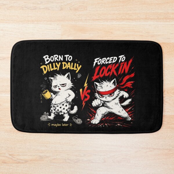 Item preview, Born To Dilly Dally Forced To Lock In Cat Meme Shirt designed and sold by VibeOffline Studio.