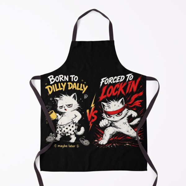 Item preview, Born To Dilly Dally Forced To Lock In Cat Meme Shirt designed and sold by VibeOffline Studio.