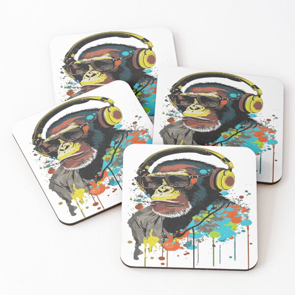 Item preview, Cool DJ Monkey with Headphones designed and sold by Gdmark.