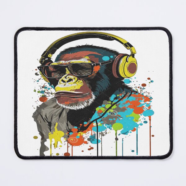 Item preview, Cool DJ Monkey with Headphones designed and sold by Gdmark.