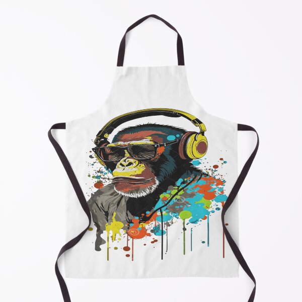 Item preview, Cool DJ Monkey with Headphones designed and sold by Gdmark.