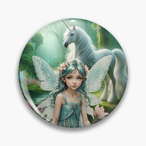 Item preview, SERENE FAIRY WITH UNICORN designed and sold by Tammera.