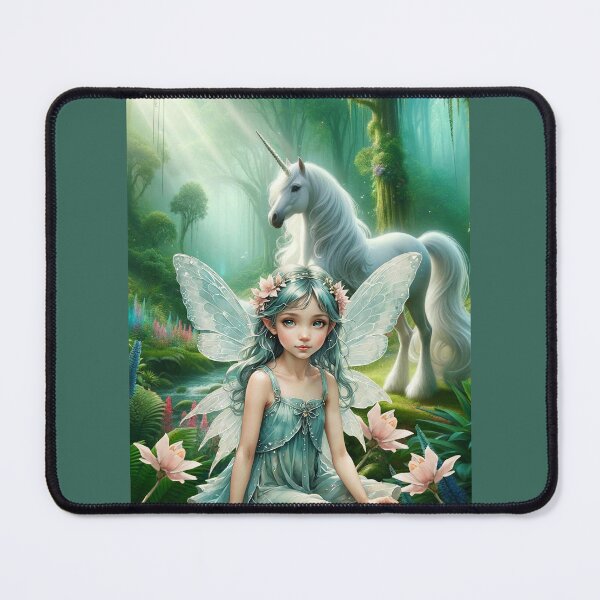 Item preview, SERENE FAIRY WITH UNICORN designed and sold by Tammera.