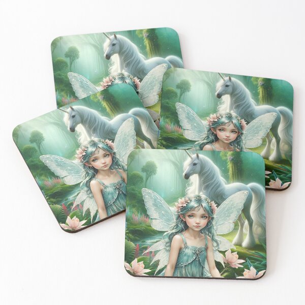 Item preview, SERENE FAIRY WITH UNICORN designed and sold by Tammera.