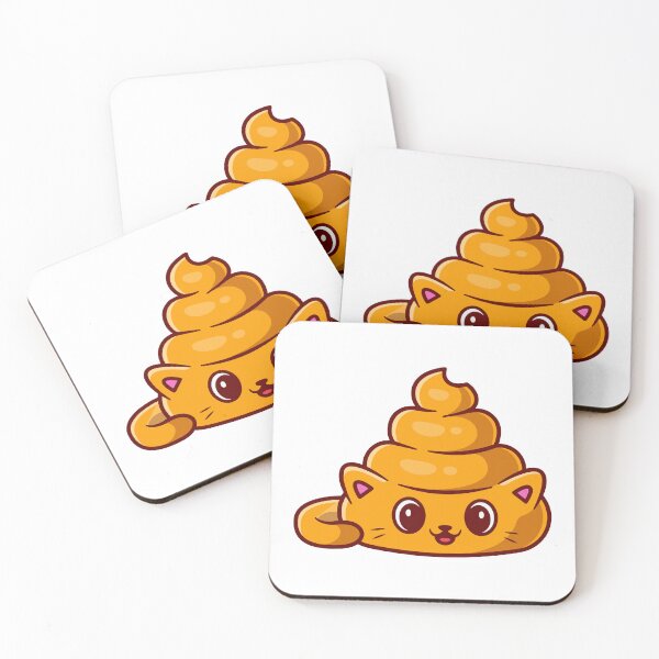 Item preview, Funny Poop Shape Golden Cat Emoji Cartoon designed and sold by ZhenKang   Xiong.