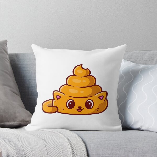 Item preview, Funny Poop Shape Golden Cat Emoji Cartoon designed and sold by ZhenKang   Xiong.