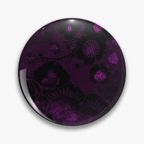 Aperçu de l'œuvre Motif gothique Sakura violet foncé | Esthétique florale cyberpunk japonaise créée et vendue par BatNature.