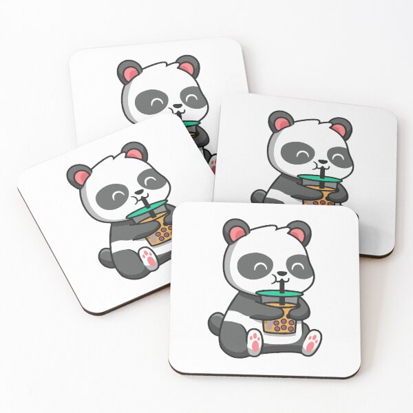Item preview, Cute Panda Drinking Bubble Boba Tea Illustration designed and sold by ZhenKang   Xiong.