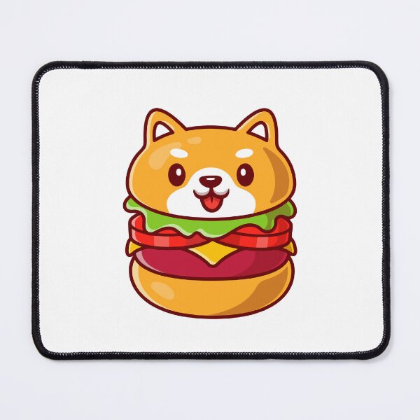 Item preview, Cute Shiba Inu Dog Hamburger Fast Food Illustration designed and sold by ZhenKang Xiong.
