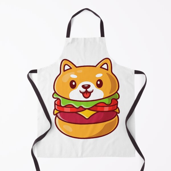 Item preview, Cute Shiba Inu Dog Hamburger Fast Food Illustration designed and sold by ZhenKang Xiong.
