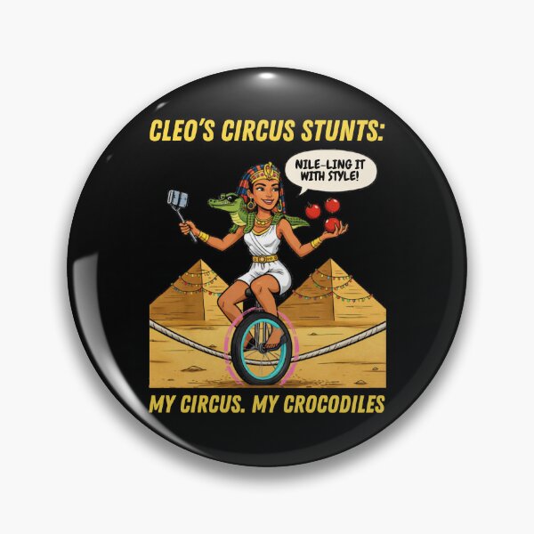 Item preview, My Circus My Crocodiles Funny Cleopatra T-Shirt - Egyptian Pun Unicycle designed and sold by Cree8if.