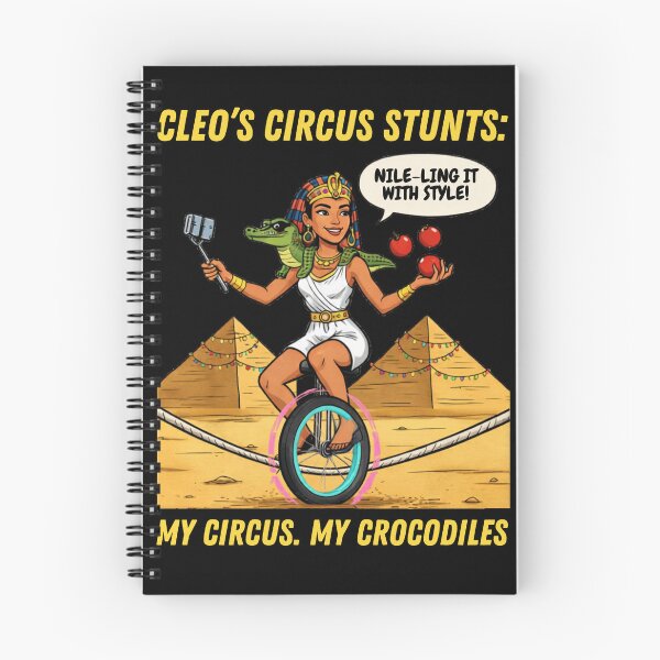 Item preview, My Circus My Crocodiles Funny Cleopatra T-Shirt - Egyptian Pun Unicycle designed and sold by Cree8if.