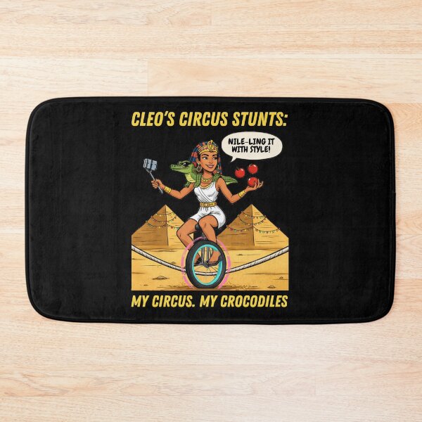 Item preview, My Circus My Crocodiles Funny Cleopatra T-Shirt - Egyptian Pun Unicycle designed and sold by Cree8if.