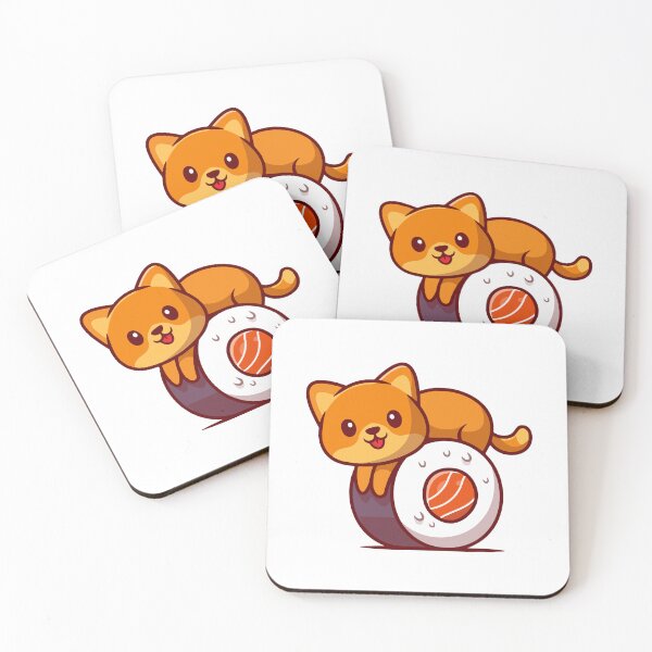 Item preview, Cute Puppy Dog Riding Salmon Sushi Roll designed and sold by ZhenKang   Xiong.