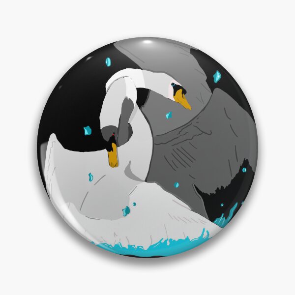 Item preview, Yin and Yang Swans Lineless designed and sold by BolinsDesigns.