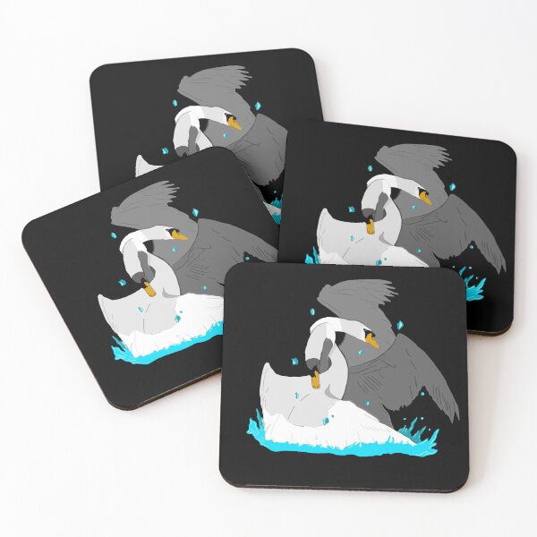 Item preview, Yin and Yang Swans Lineless designed and sold by BolinsDesigns.
