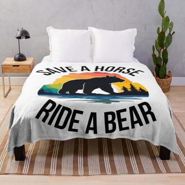 Item preview, Save A Horse Ride A Bear LGBTQ Slogan designed and sold by BlueBullBazaar.
