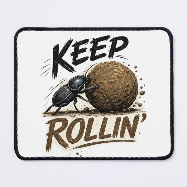 Item preview, Keep Rollin' Dung Beetle Motivation designed and sold by color4all.