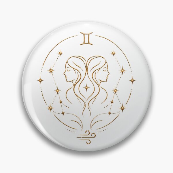 Item preview, Gemini, golden astrological sign of the zodiac designed and sold by breveindu.